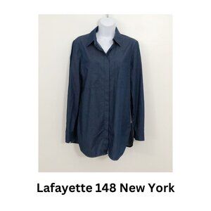 Lafayette 148 New York Denim Tunic Top Size S